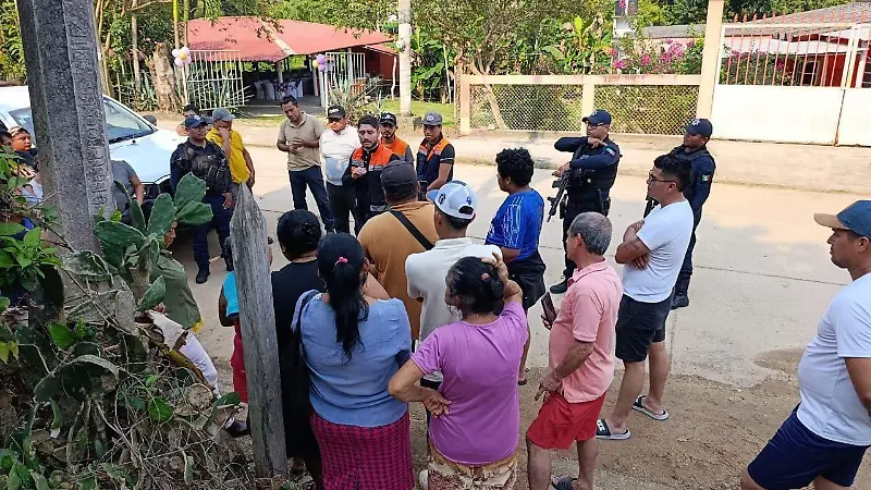 Protesta de vecinos en La Choapas
